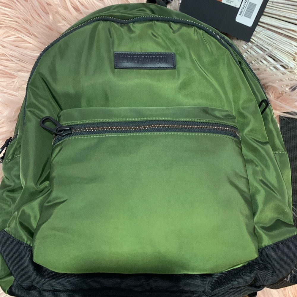 Harley-Davidson Woven Green Backpack - Picture 2 of 10